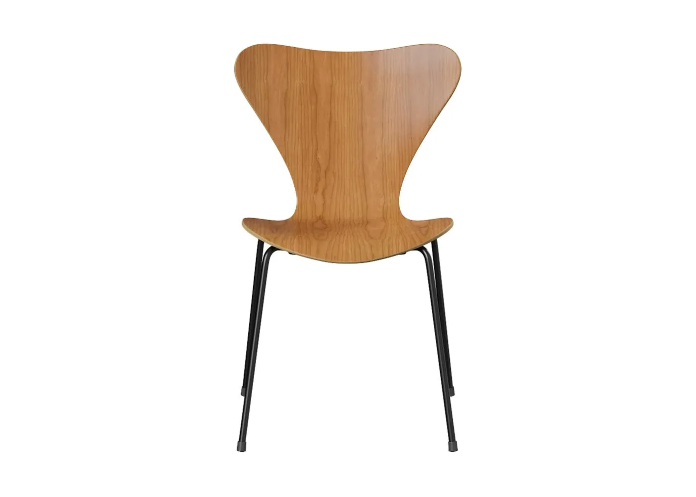 Dining Chair with Black Legs - Natural, Cherry