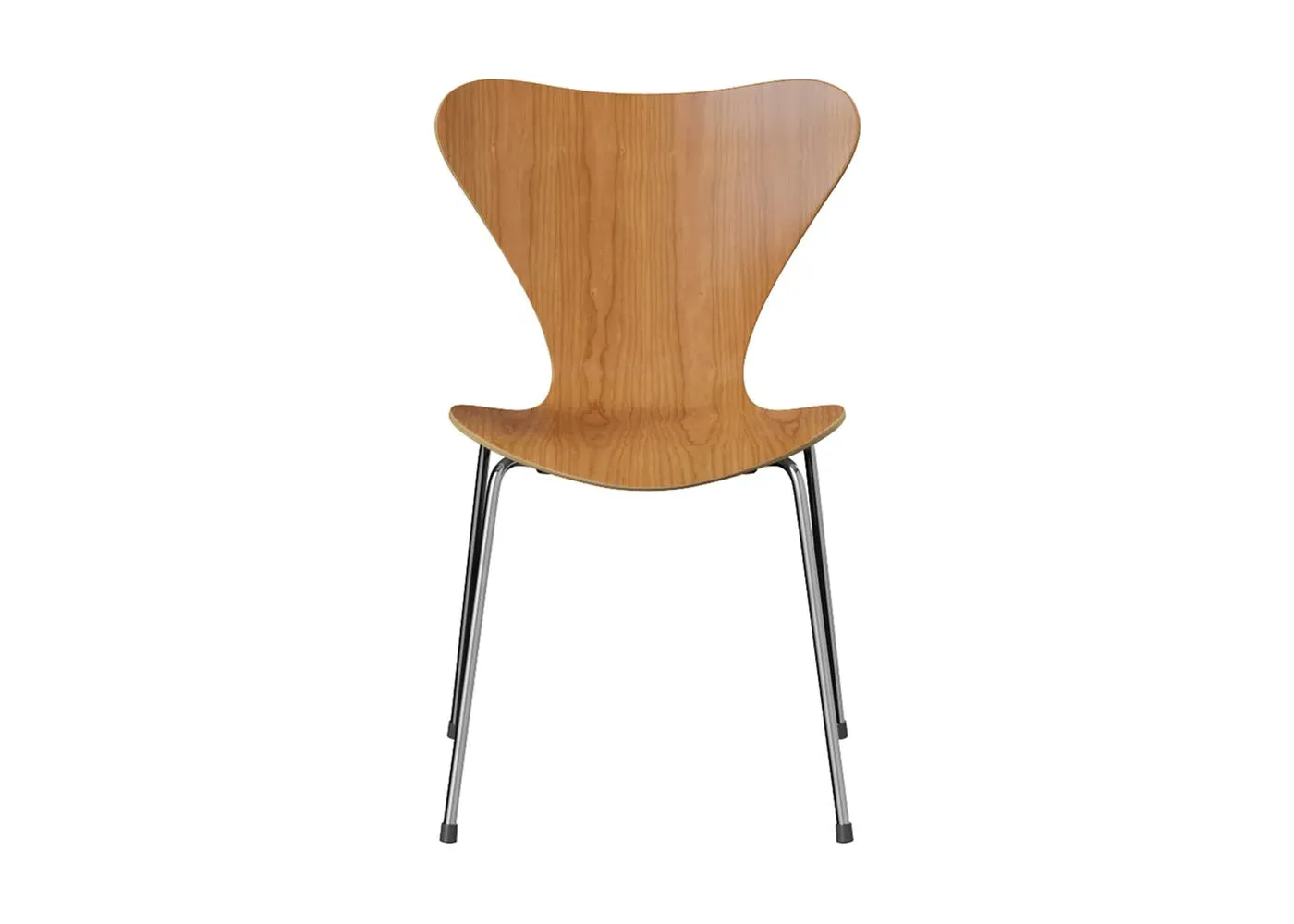 Dining Chair with Chrome Legs - Natural, Cherry