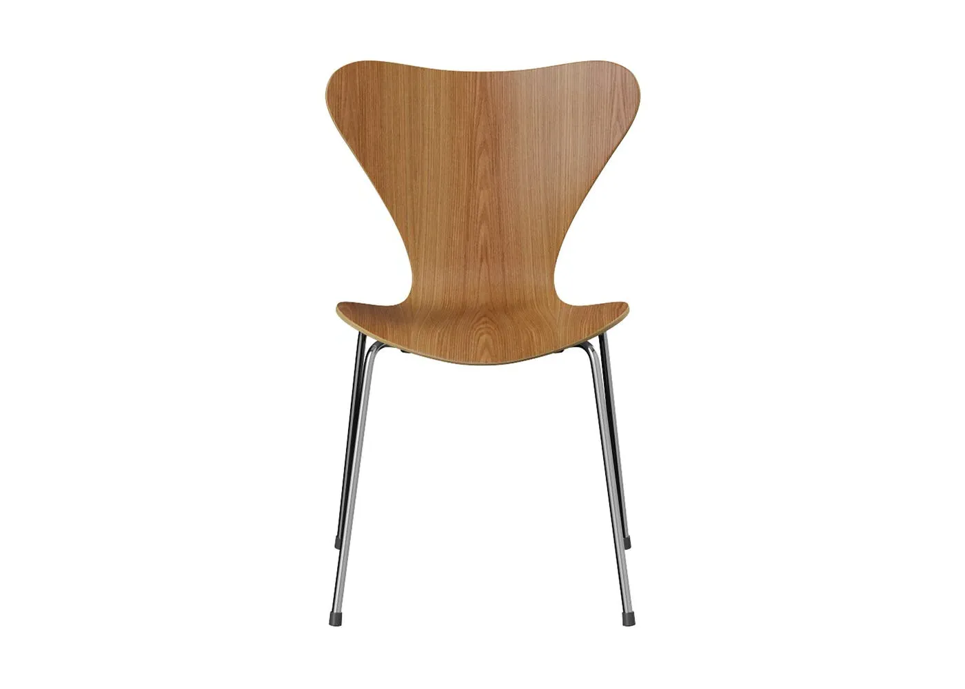 Dining Chair with Chrome Legs - Natural, Elm Wood