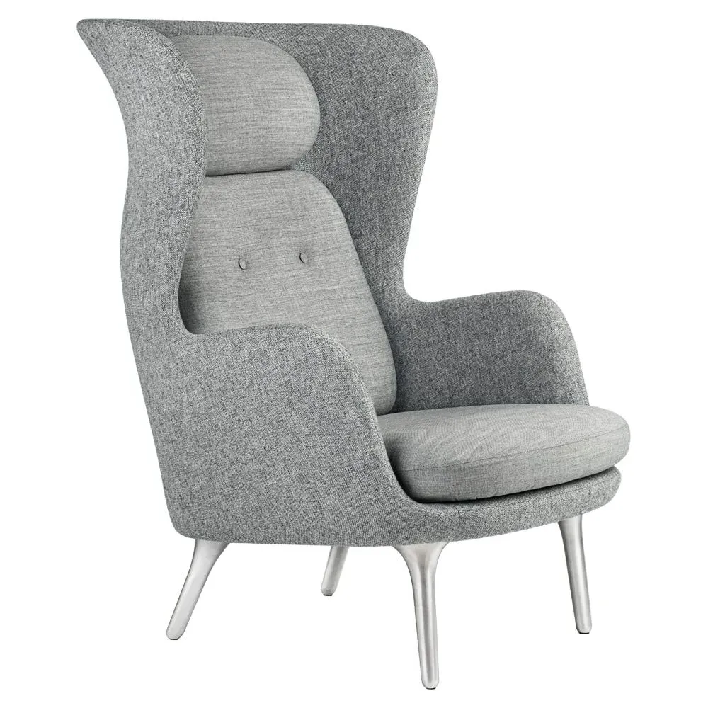 Easy Chair with Lumbar Support - Grey, Fabric