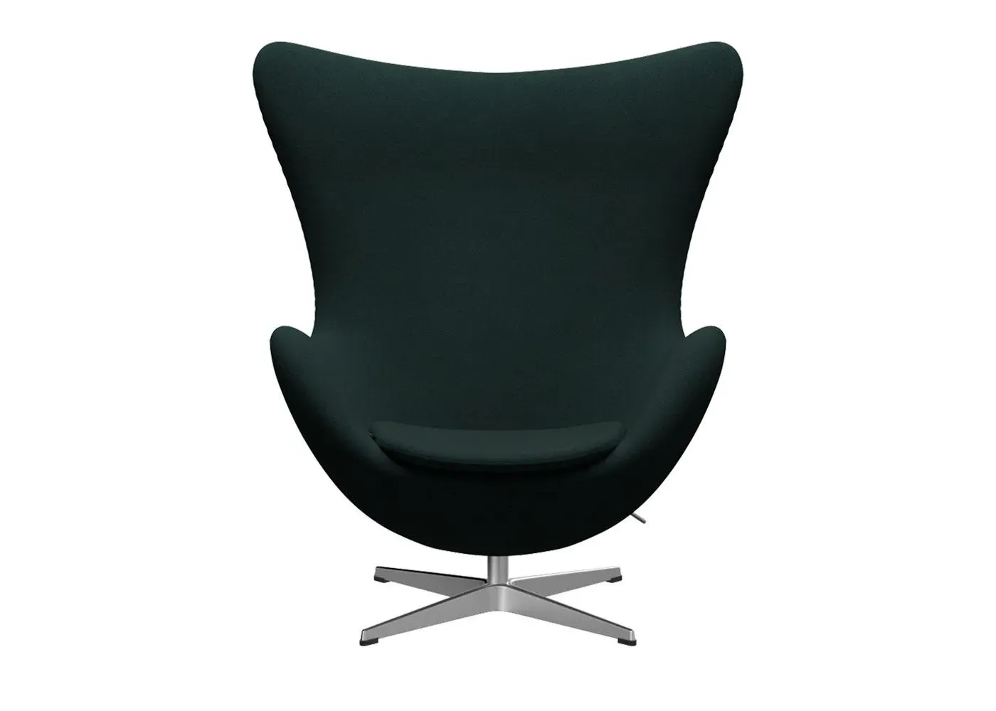 Egg Chair with Swivel Base - Green, Fabric