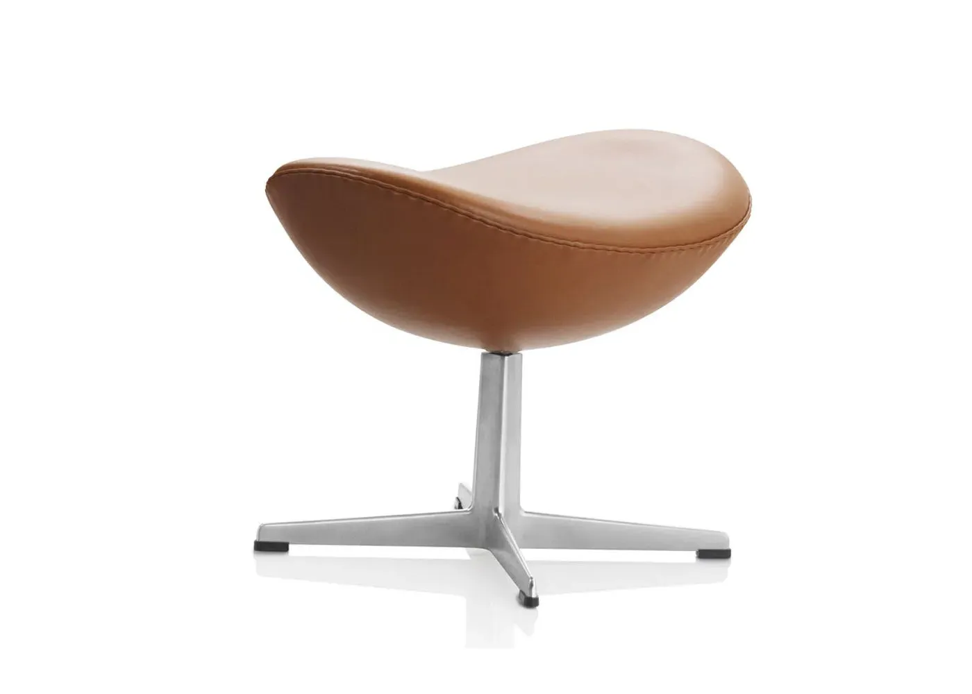Egg Footstool - Brown, Grace Leather