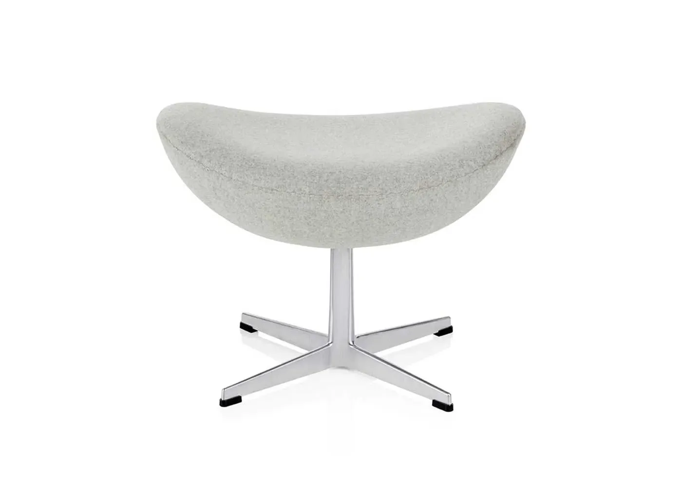 Egg Footstool - Light Grey, Fabric image
