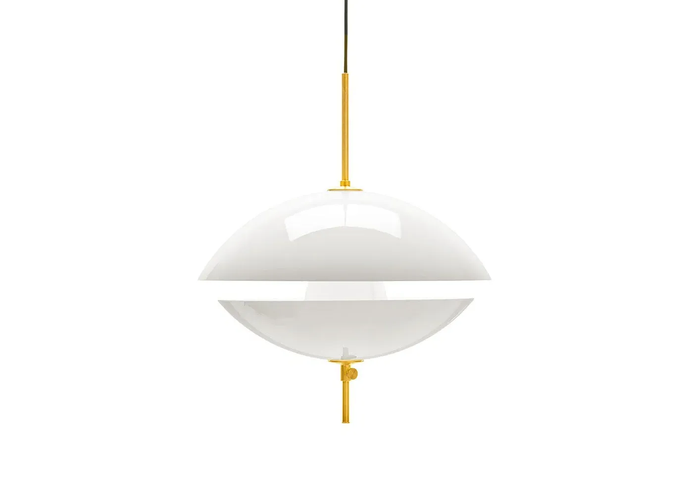 Large Clam Pendant Light - White