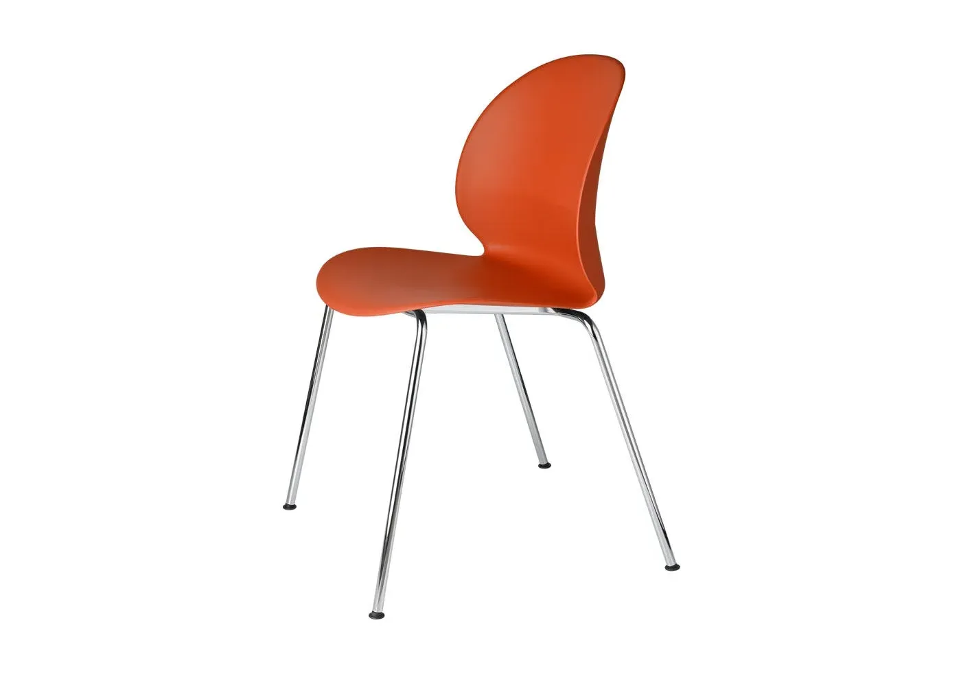 Recycle Chair with Chrome Base - Dark Orange, Plastic