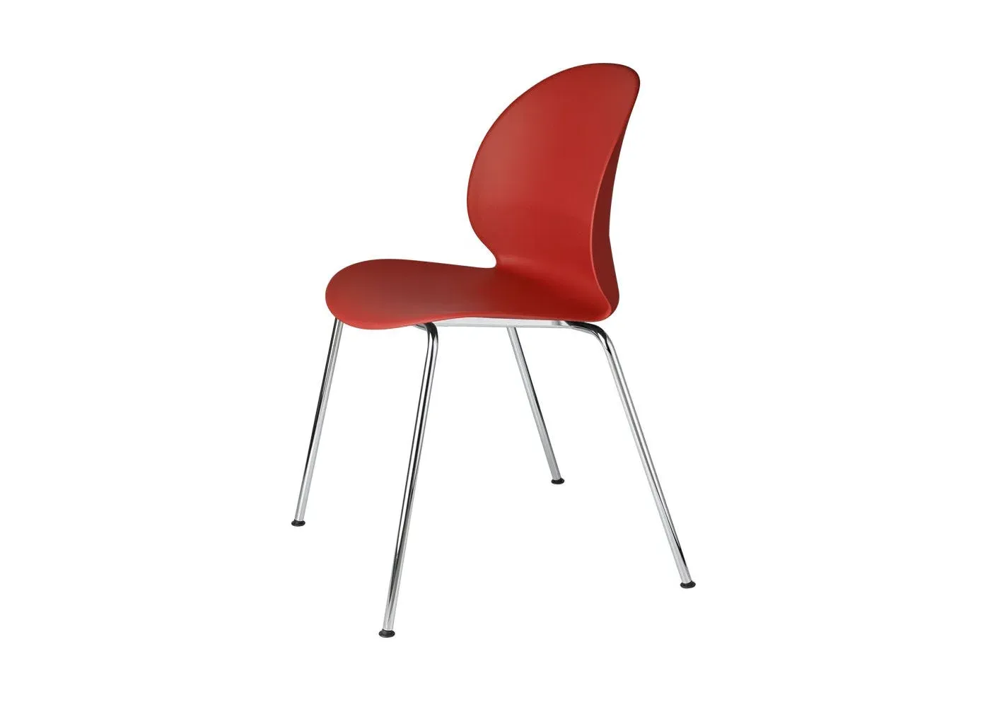 Recycle Chair with Chrome Base - Red, Plastic