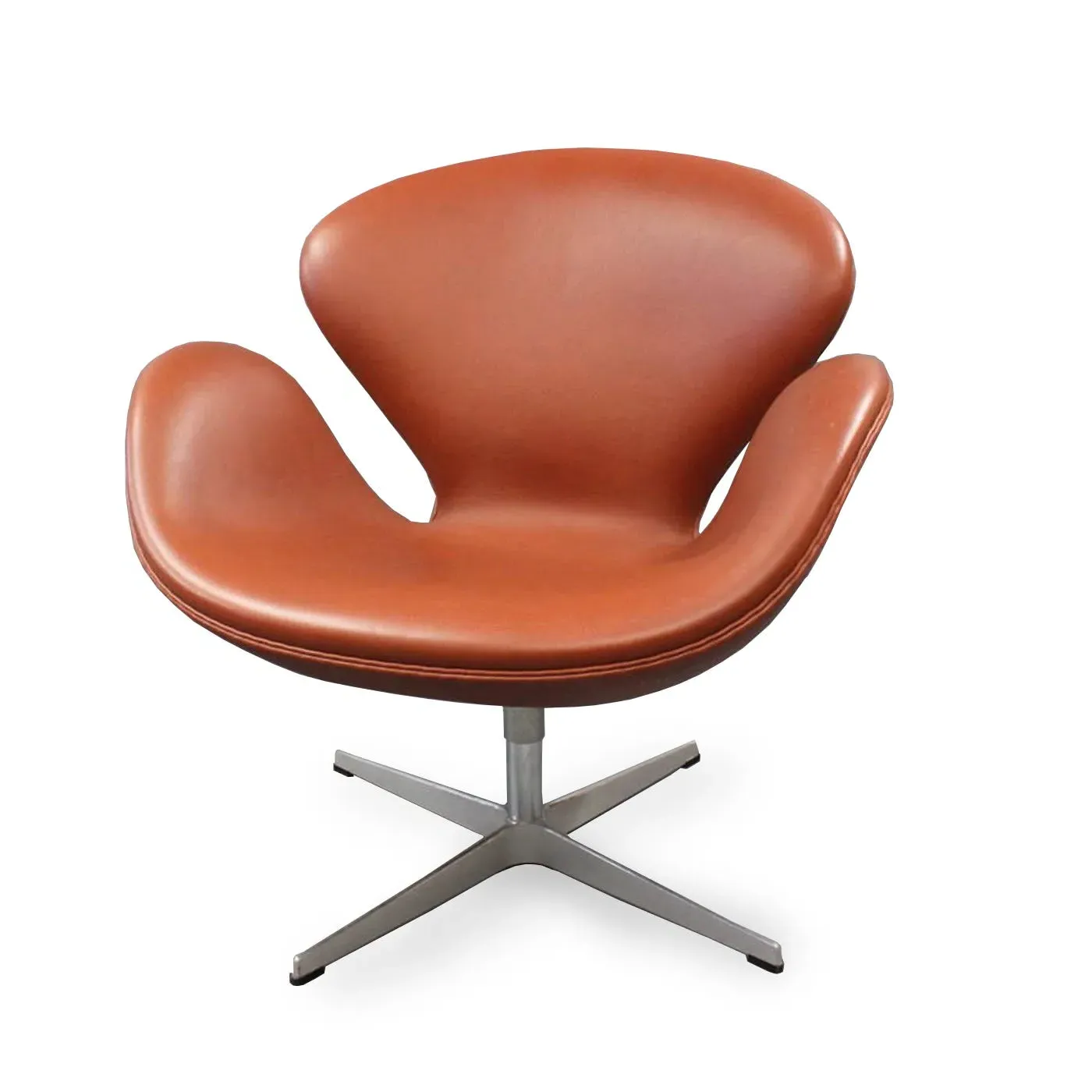 Swan Lounge Chair Grace - Brown, Walnut Leather