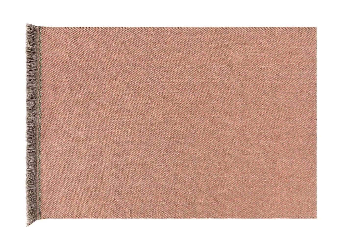 Diagonal Outdoor Rug with Tassels - Peach image