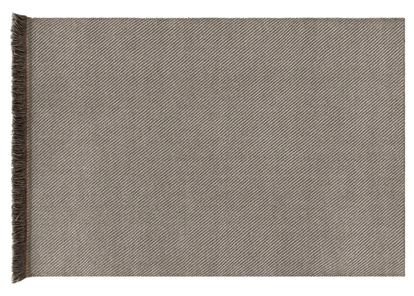 Diagonal Rug with Tassels - Green, Weather-Resistant image