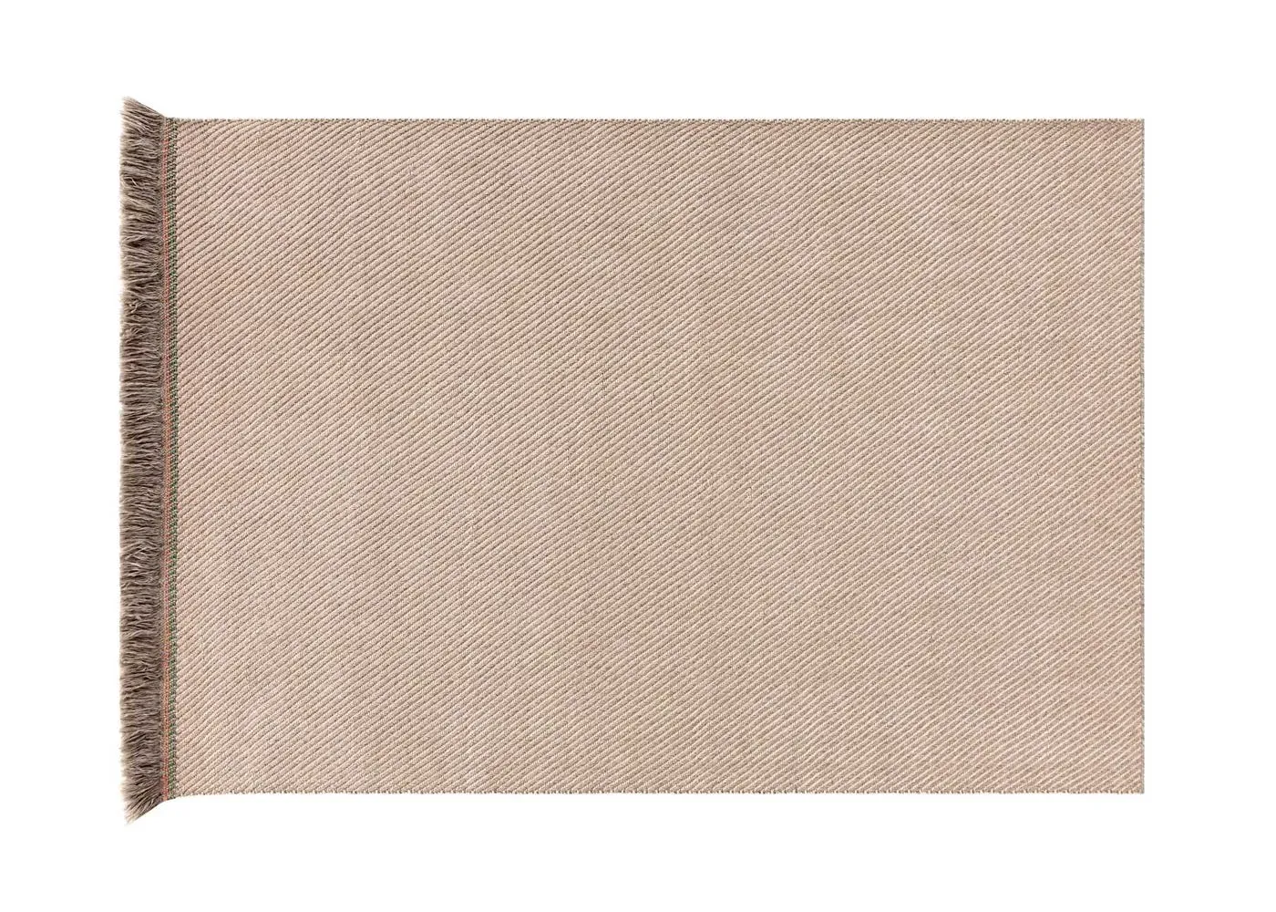 Diagonal Weave Outdoor Rug - Almond Ivory image