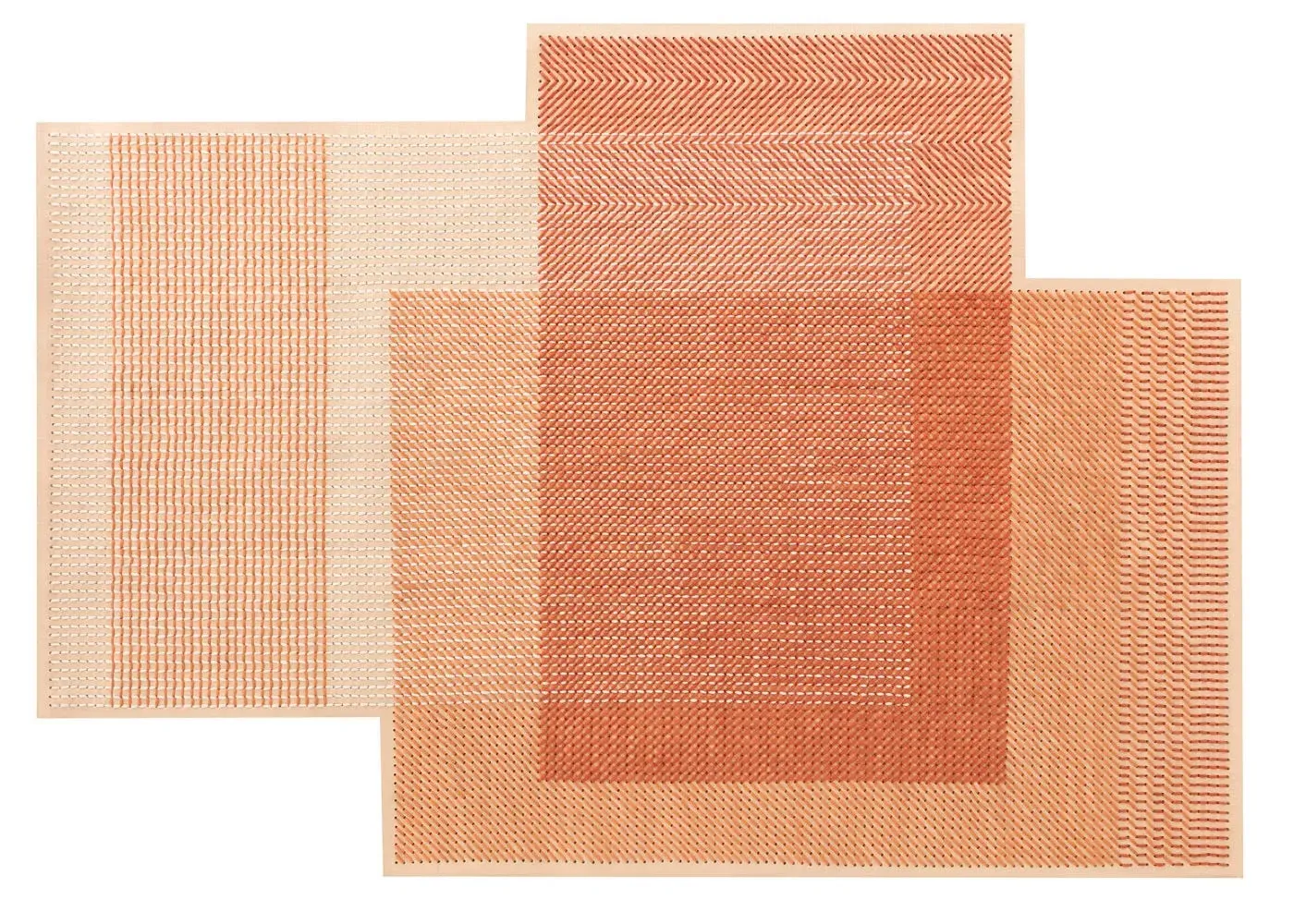 Geometric Area Rug - Coral image