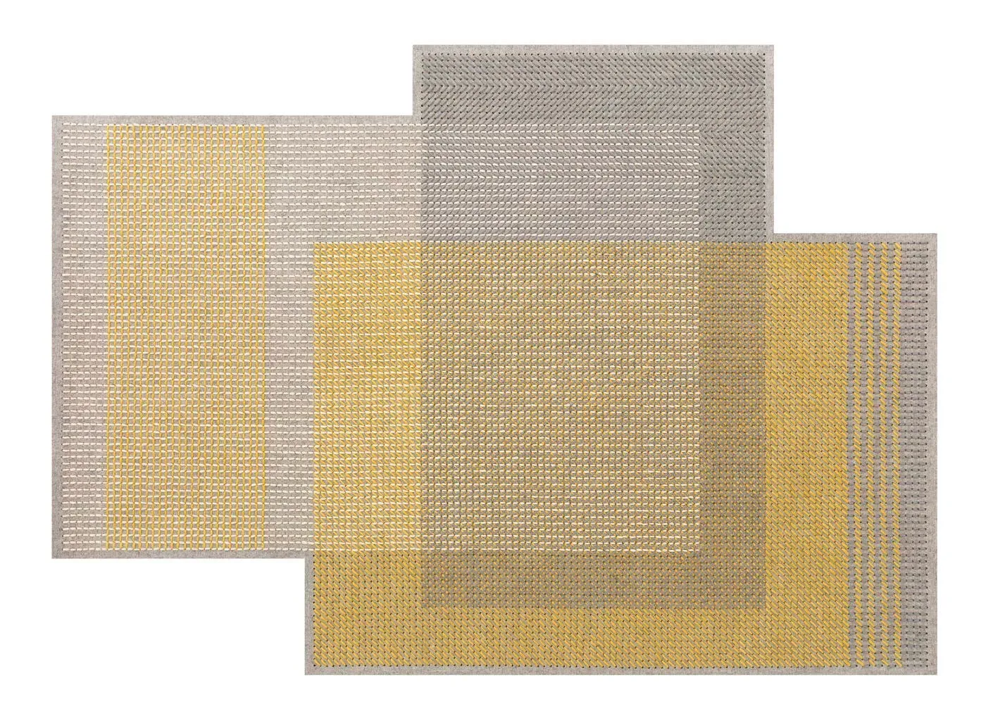 Geometric Area Rug with Layered Design - Grey image