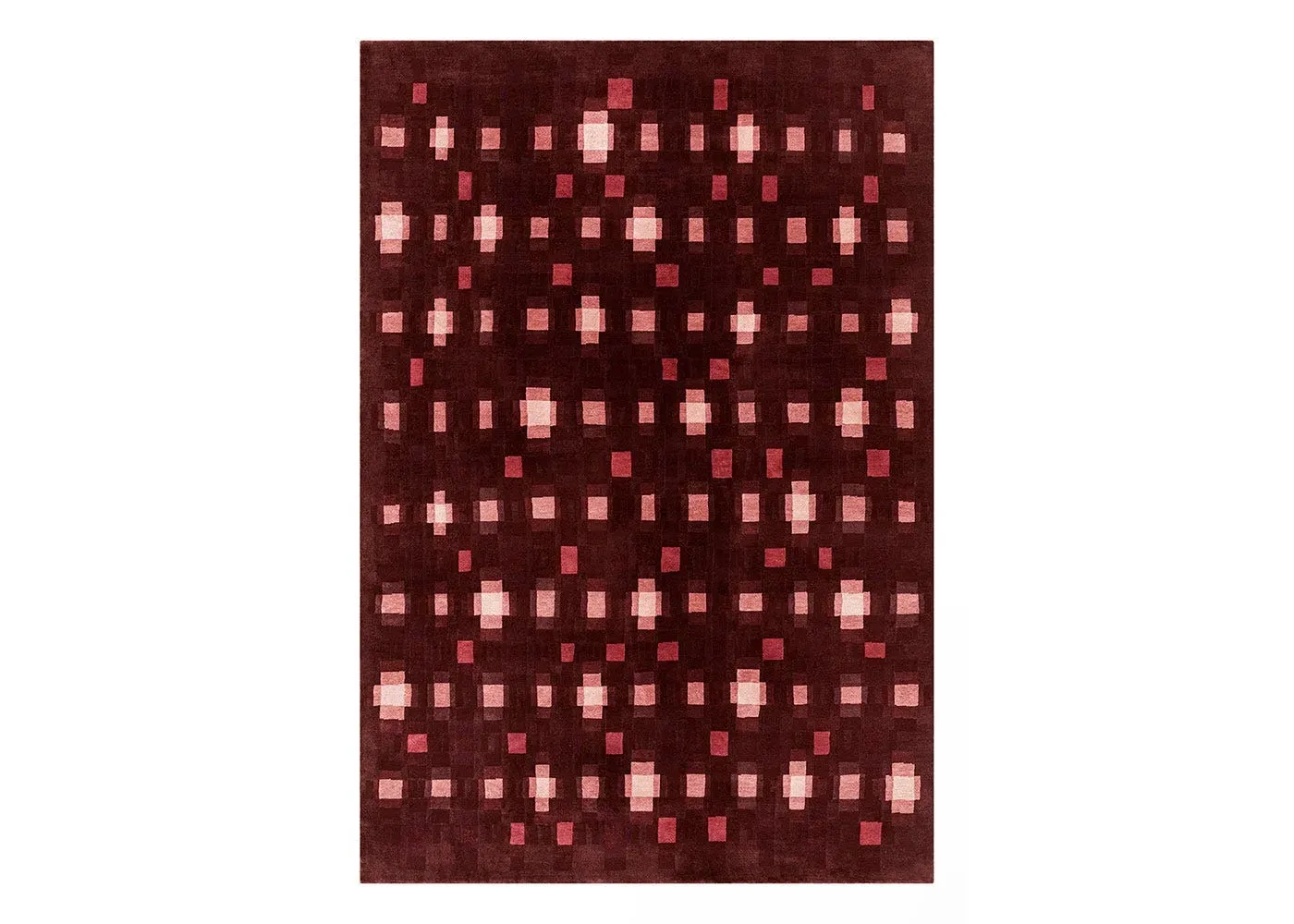 Hand Knotted Rug Echo Pattern - Red, Wool image