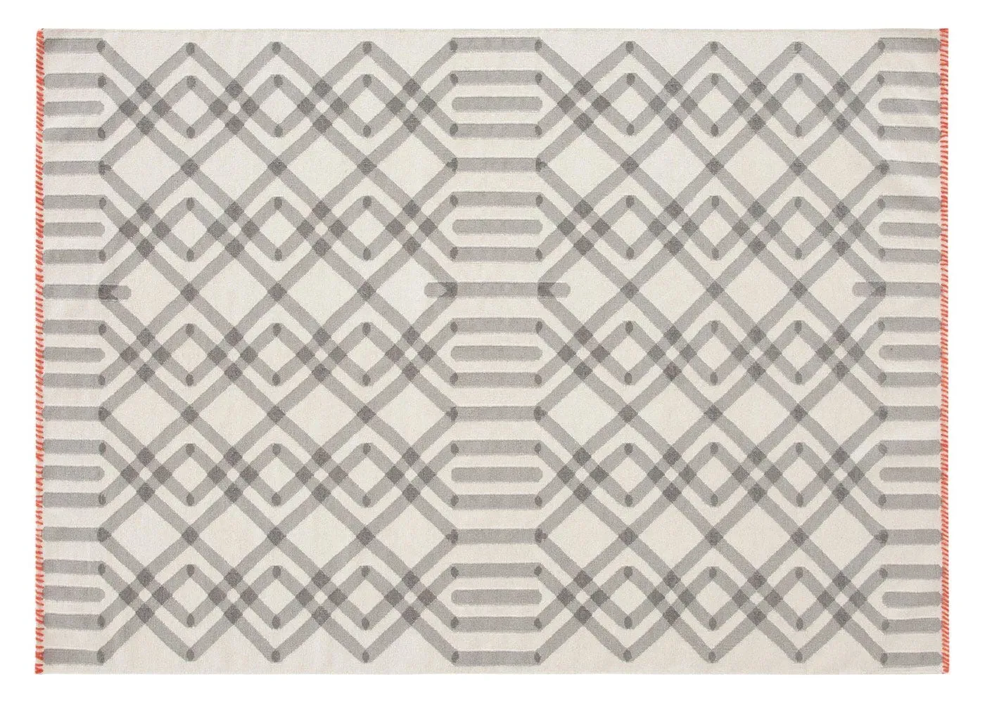 Rectangular Rug with Stitched Edge - Grey image
