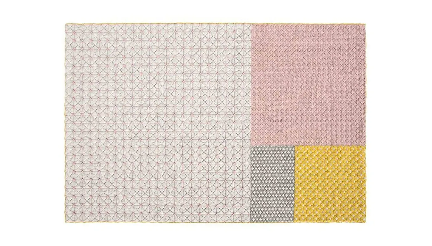 Silai Rug Hand-Stitched Design - Rose image