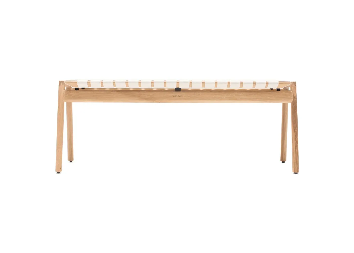 120cm Bench with Webbing - White