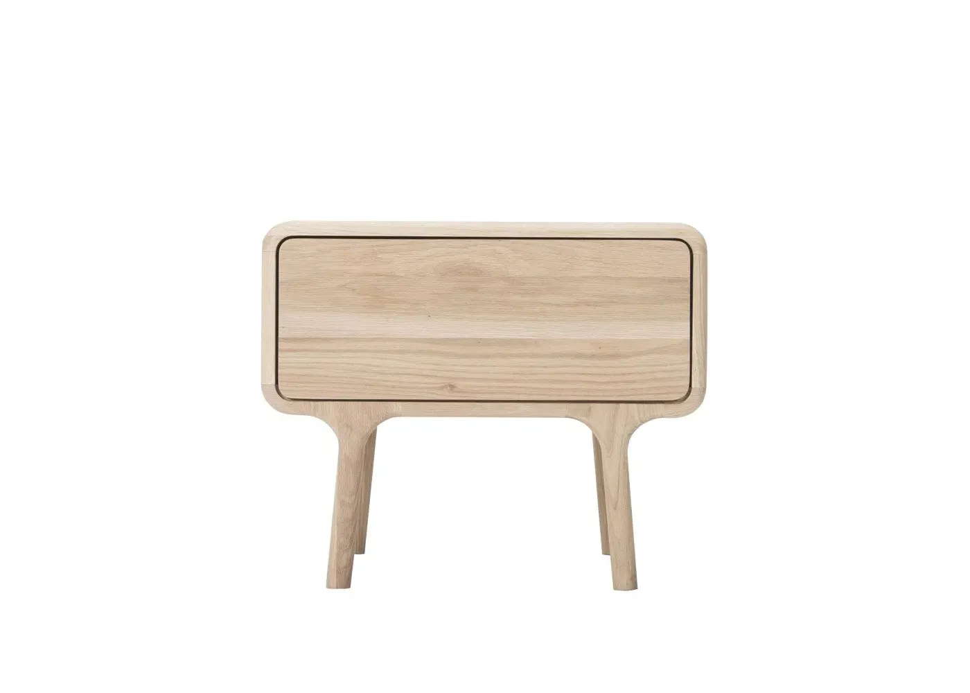 Compact Nightstand with Drawer - Light Wood, Oak image