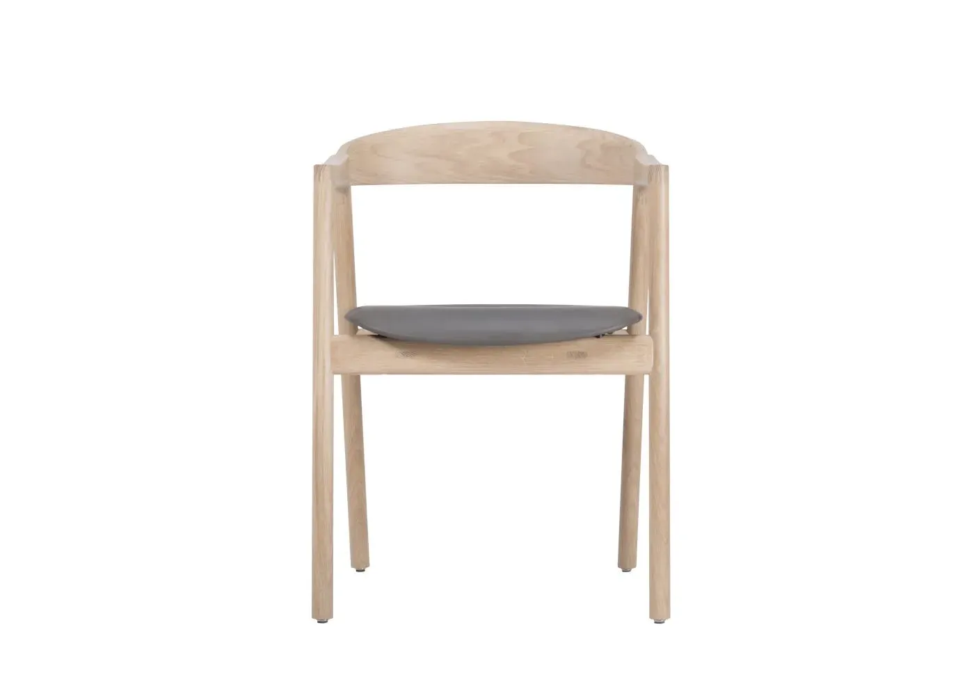 Dining Chair - Grey, Leather