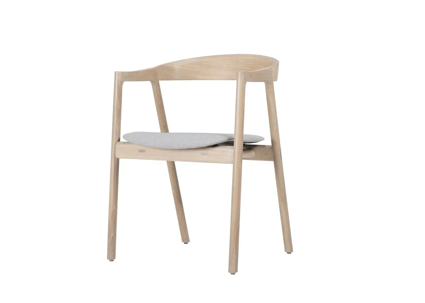 Dining Chair - Light Wood, Flax