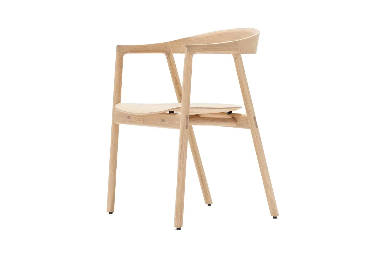 Dining Chair - White, Oiled Oak