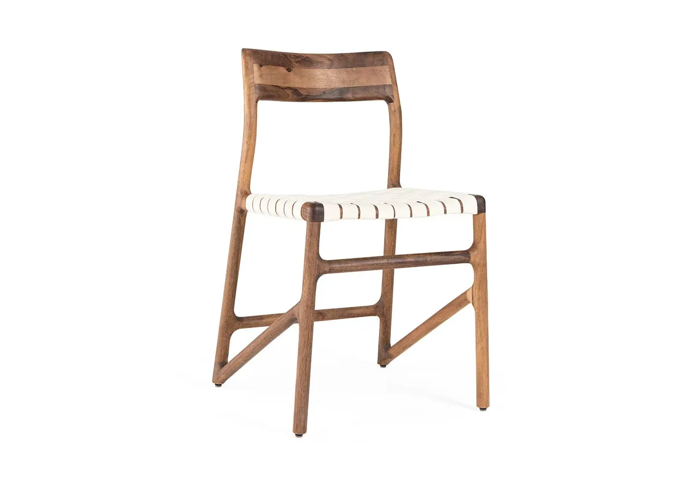 Dining Chair with Webbing - Walnut, Wood