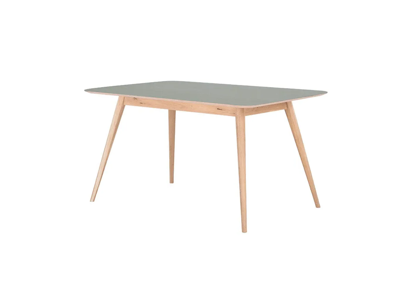 Dining Table - Green, Solid Oak