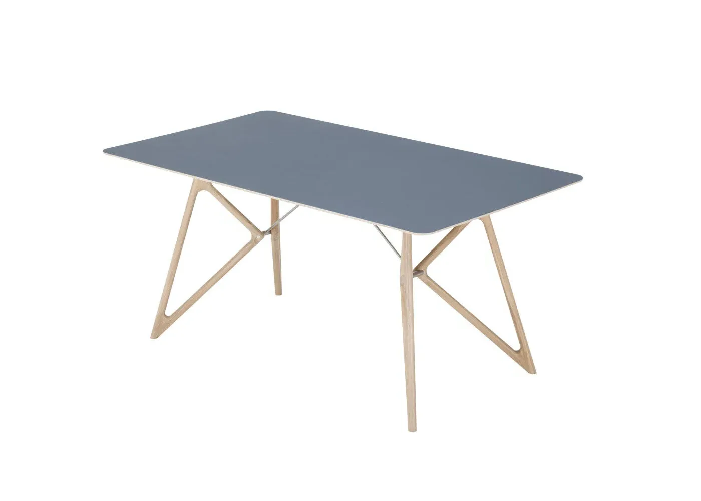 Dining Table with Angled Legs - Blue, Oak image