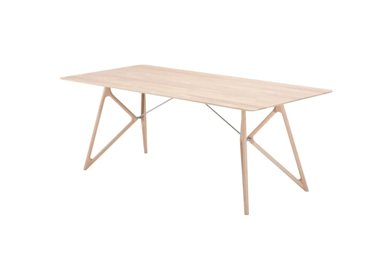 Dining Table with Angled Legs - Natural, Walnut