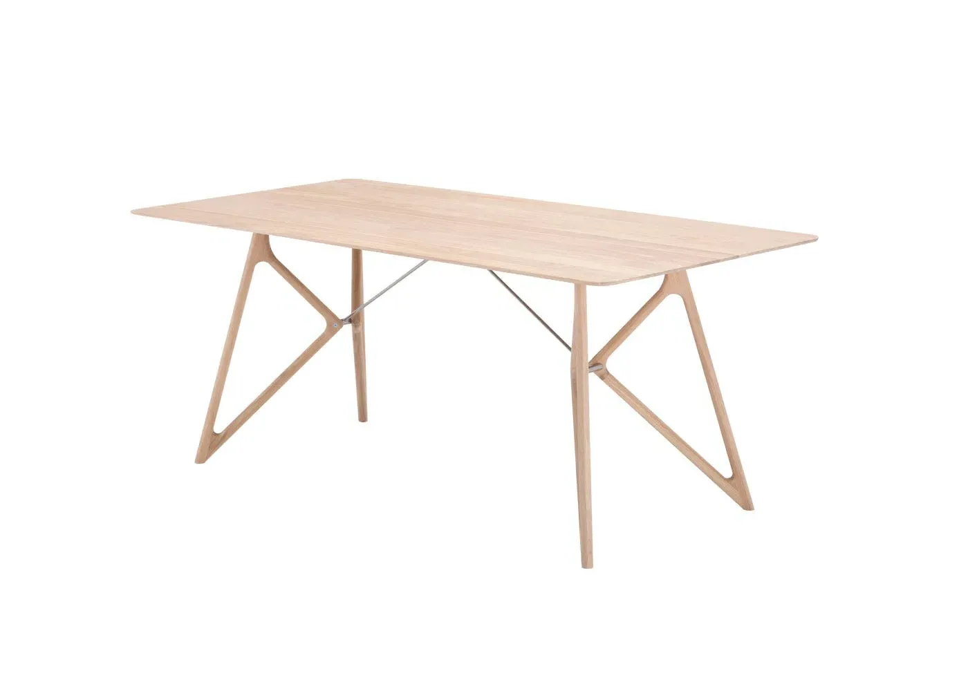 Dining Table with Angled Legs - Oak