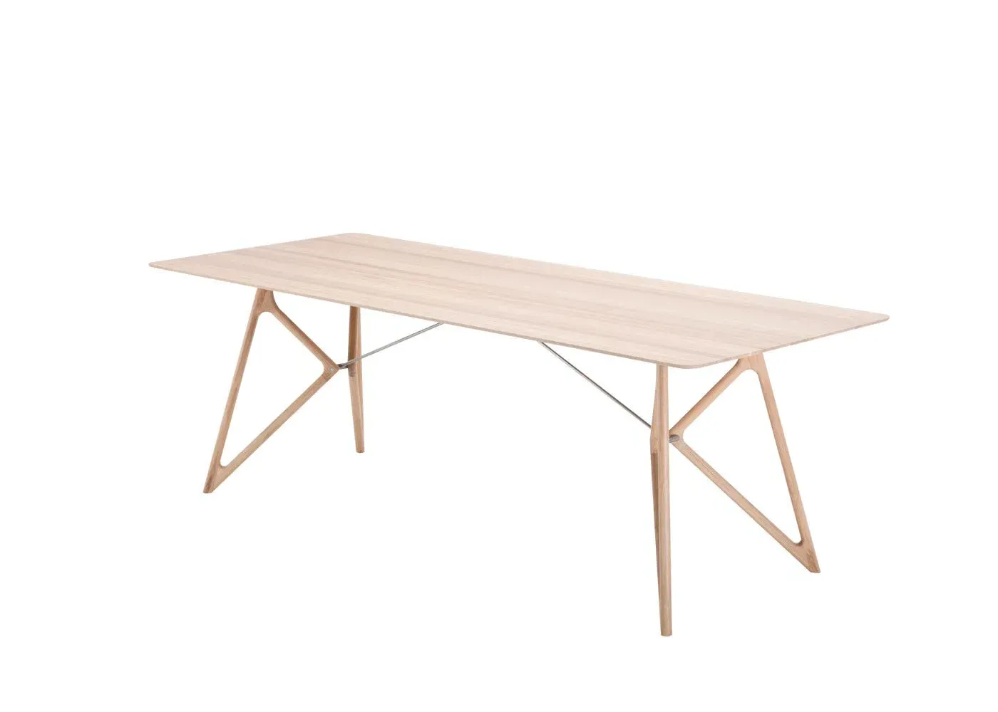 Dining Table with Angled Legs - Oak