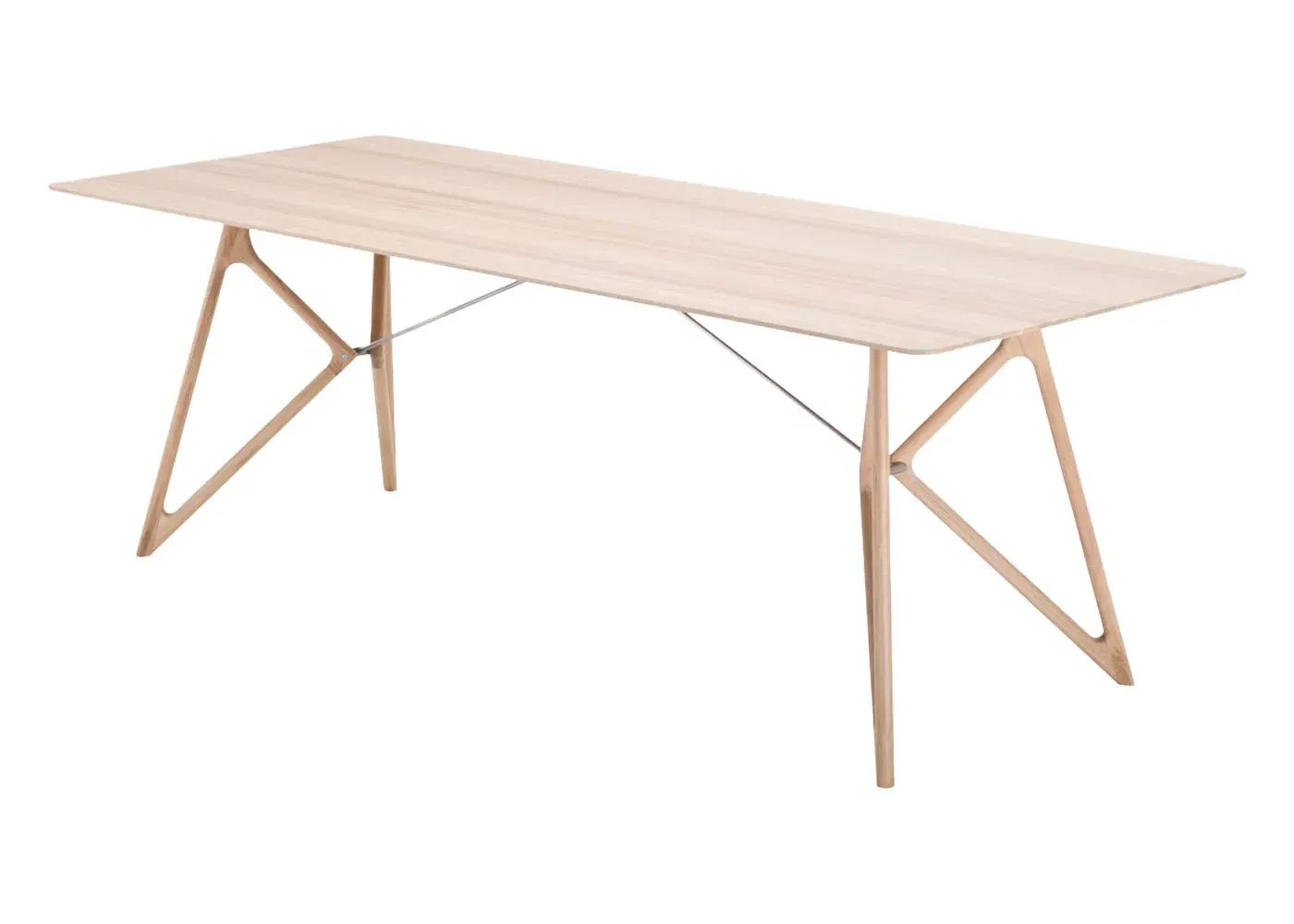 Dining Table with Angled Legs - Oak