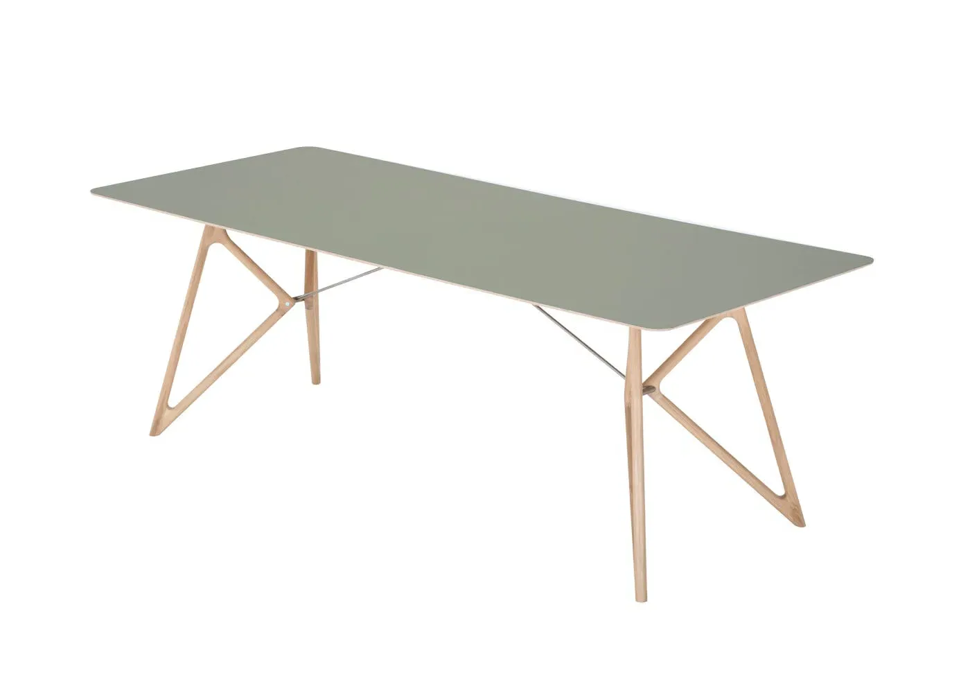 Dining Table with Angled Legs - Olive, Oak