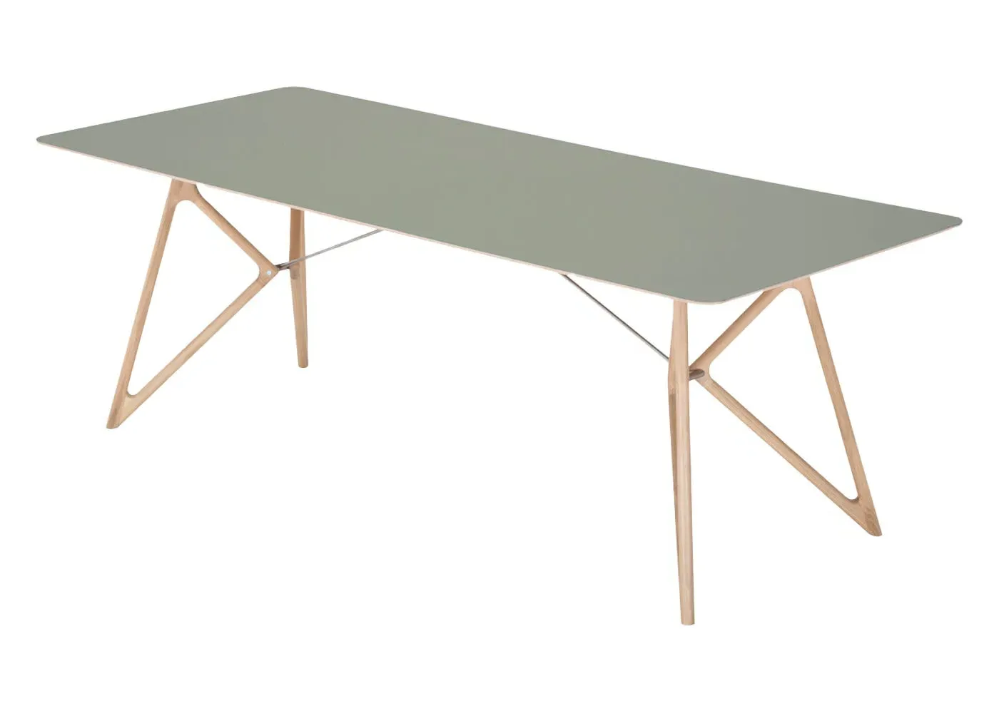 Dining Table with Angled Legs - Olive, Oak