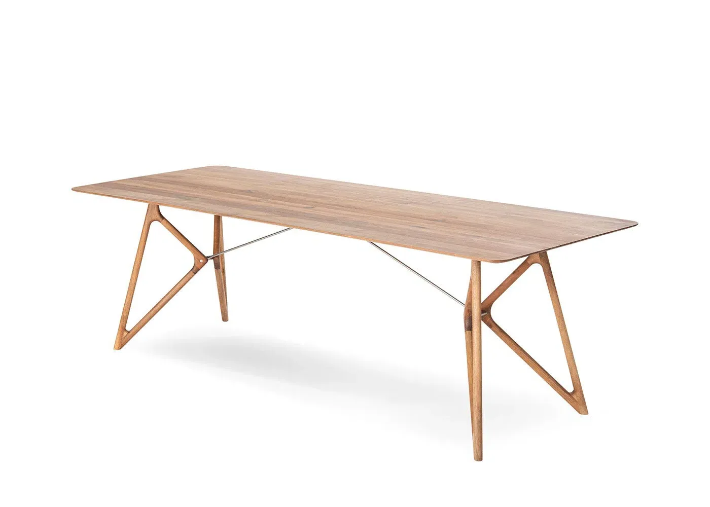 Dining Table with Angled Legs - Walnut, Oak