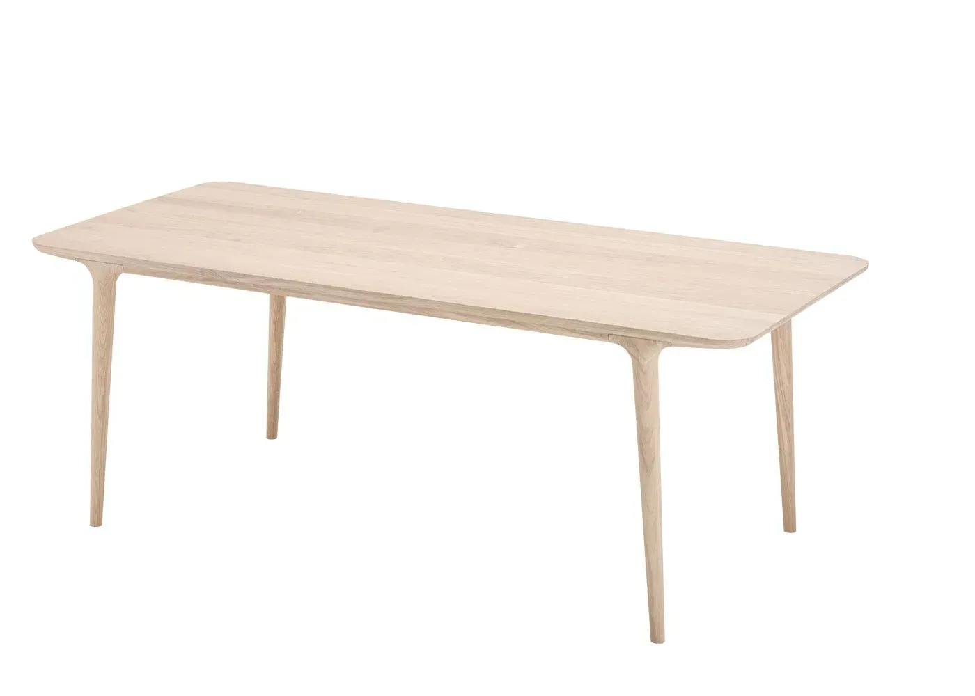 Dining Table with Soft Edges - Light Wood, Oak image