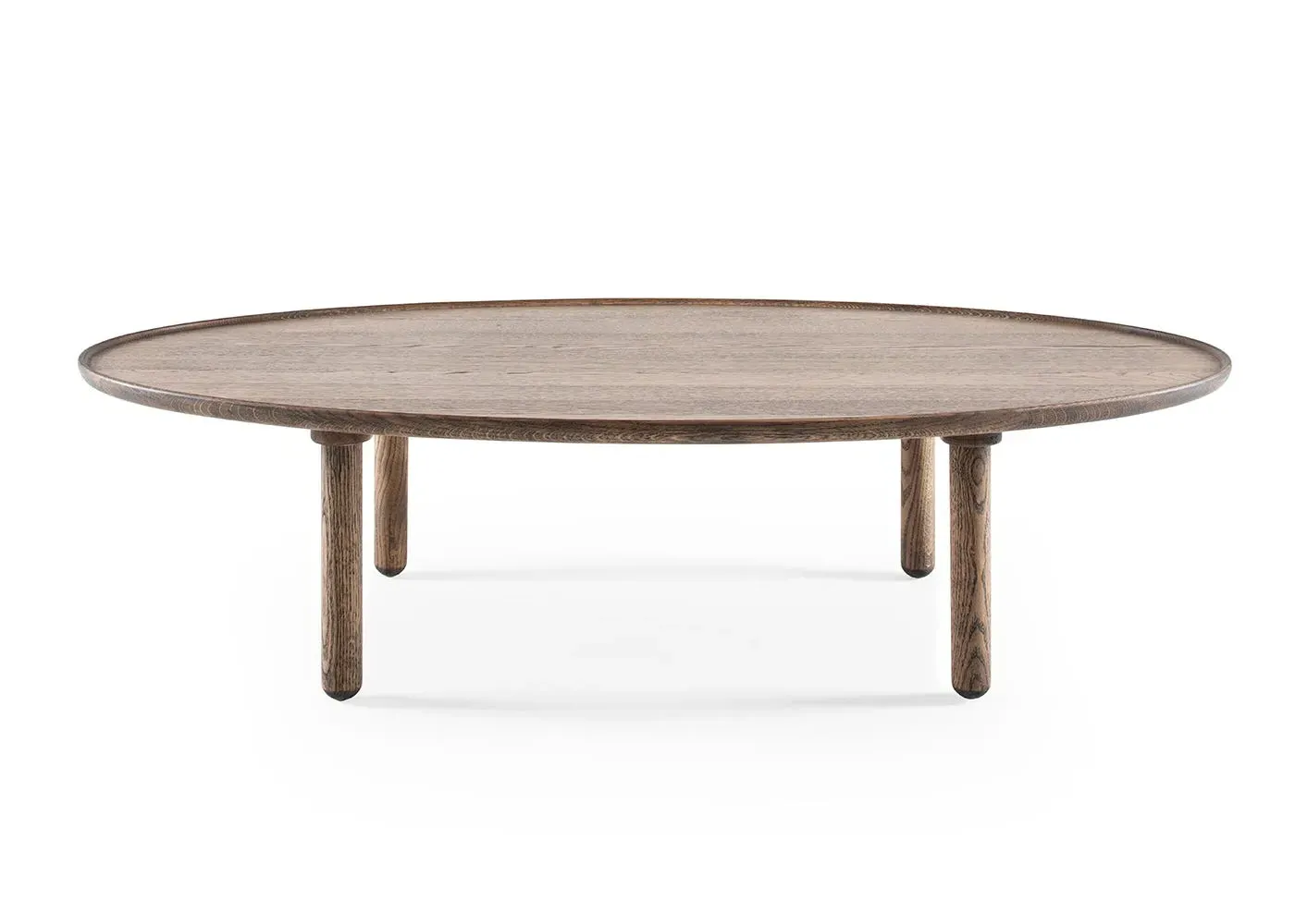 Oval Coffee Table - Dark Wood, Oiled Oak image