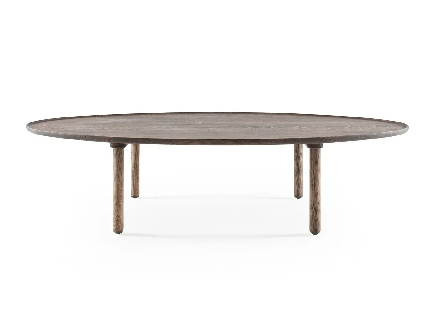 Oval Coffee Table - Dark Wood, Oiled Oak