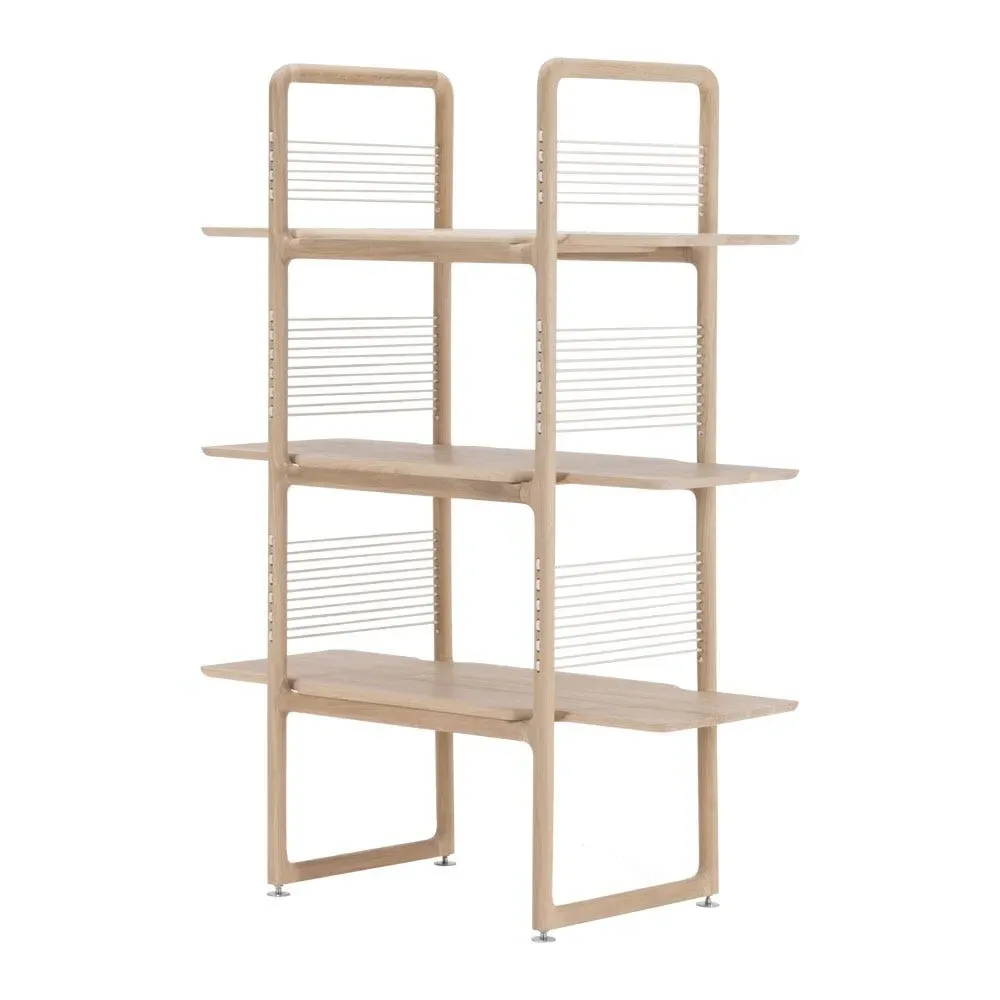 Room Divider with Rope Detail - Oak, Solid Wood