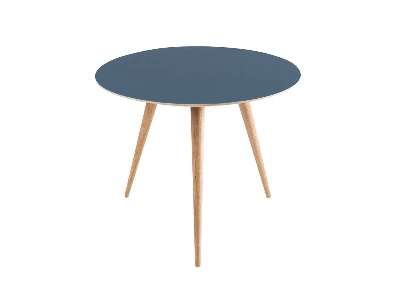 Round Side Table - Blue, Linoleum