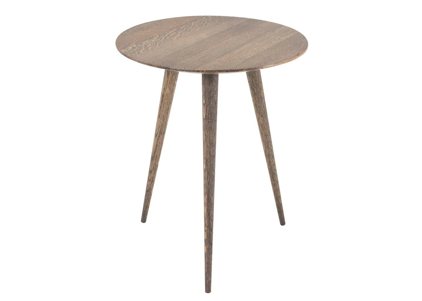 Round Side Table - Dark Wood, Oak