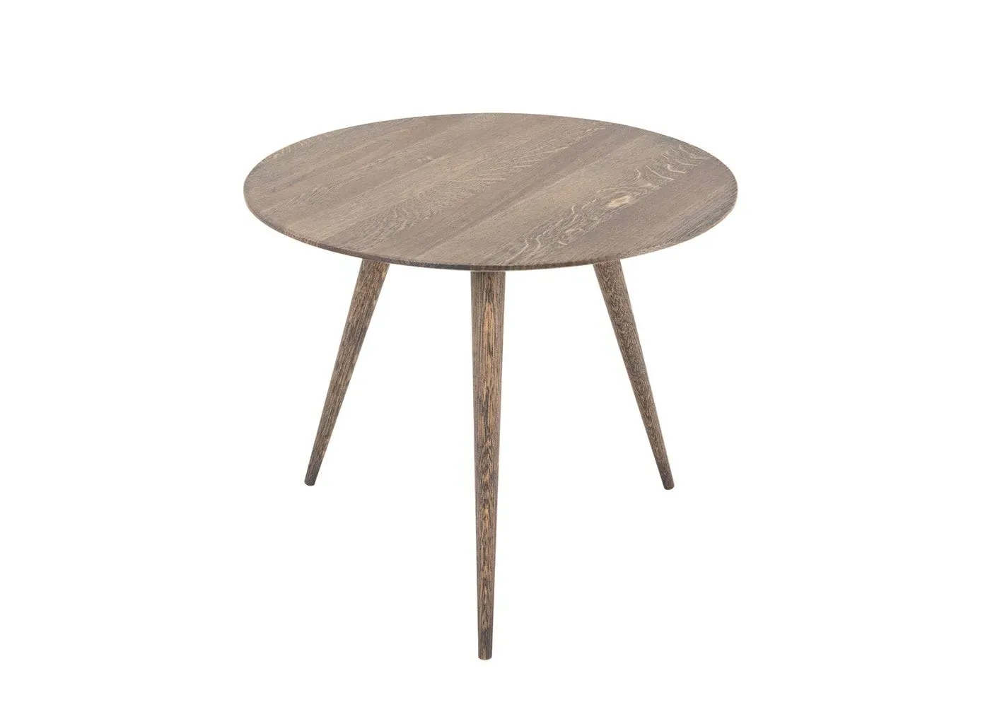 Round Side Table - Dark Wood, Oak