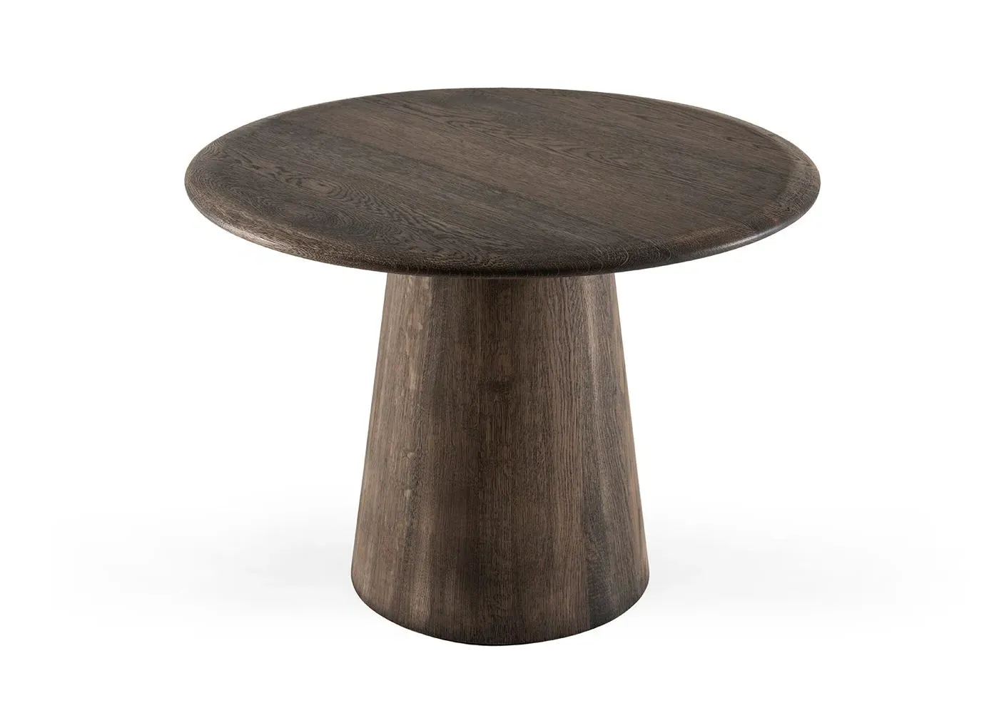 Round Side Table - Dark Wood, Walnut