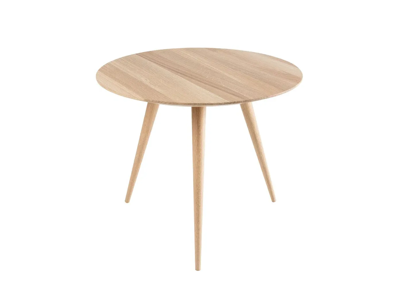 Round Side Table - Light Wood, Oak