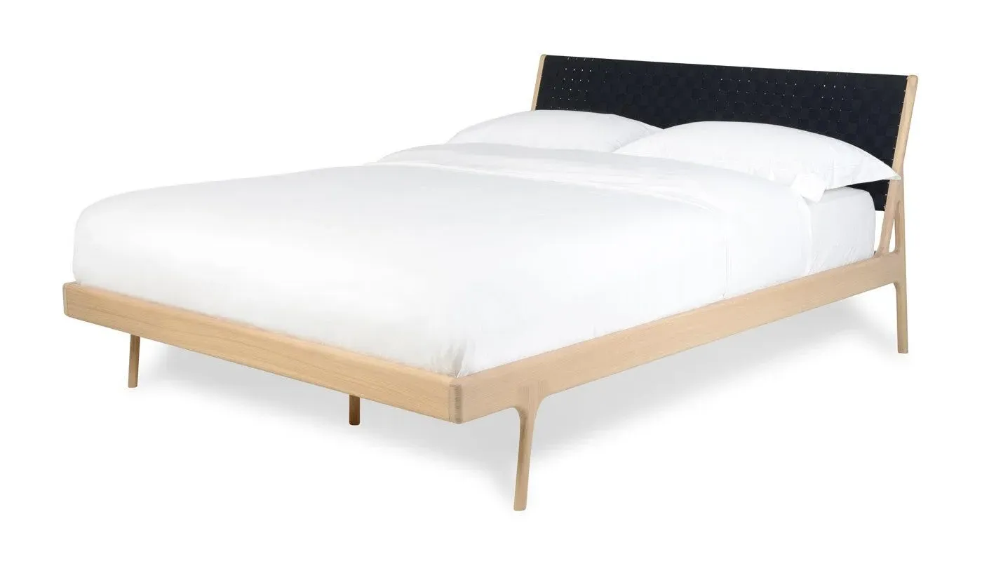 Super King Bed with Webbing - Light Wood, Oak