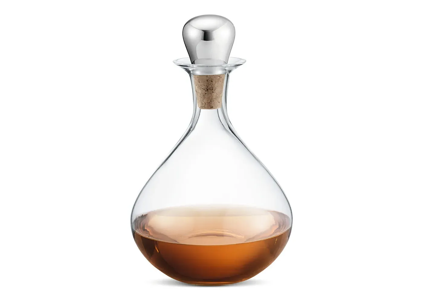 1.45L Liquor Decanter with Steel Stopper - Clear