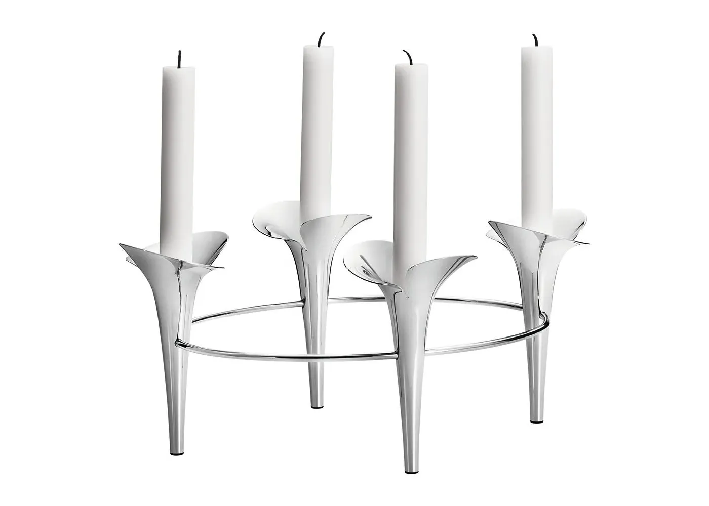Bloom Botanica Taper Candle Holder - Silver image