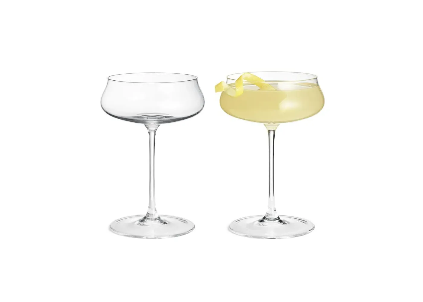 Set of 2 Cocktail Coupes - Clear Glass image