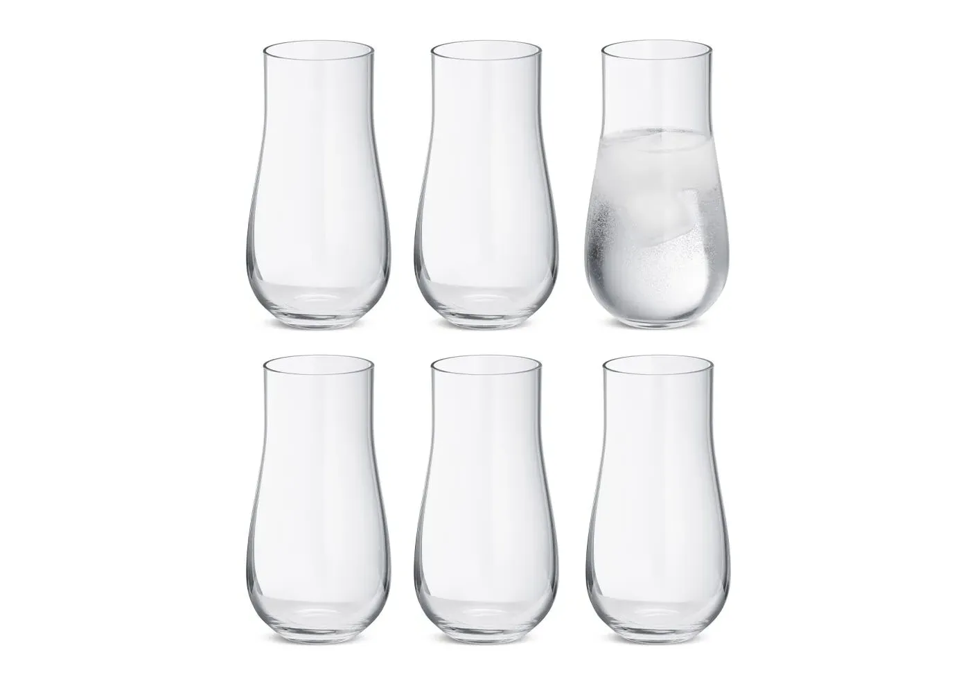 Tall Tumbler Set of 6 - Clear, Glass