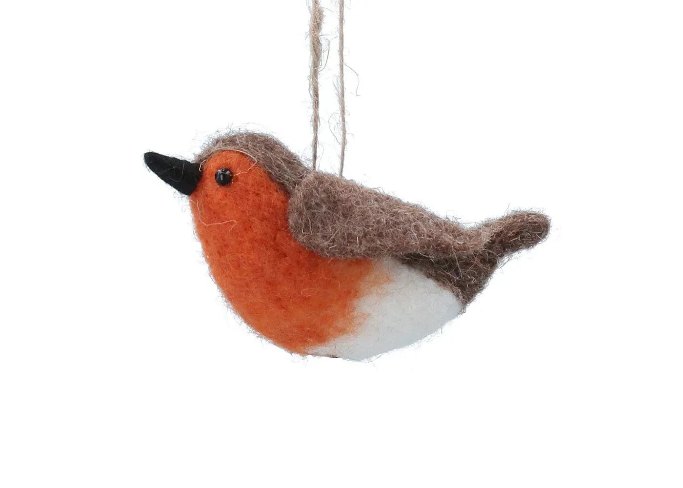 Robin Decoration - Brown, Wool Mixed image