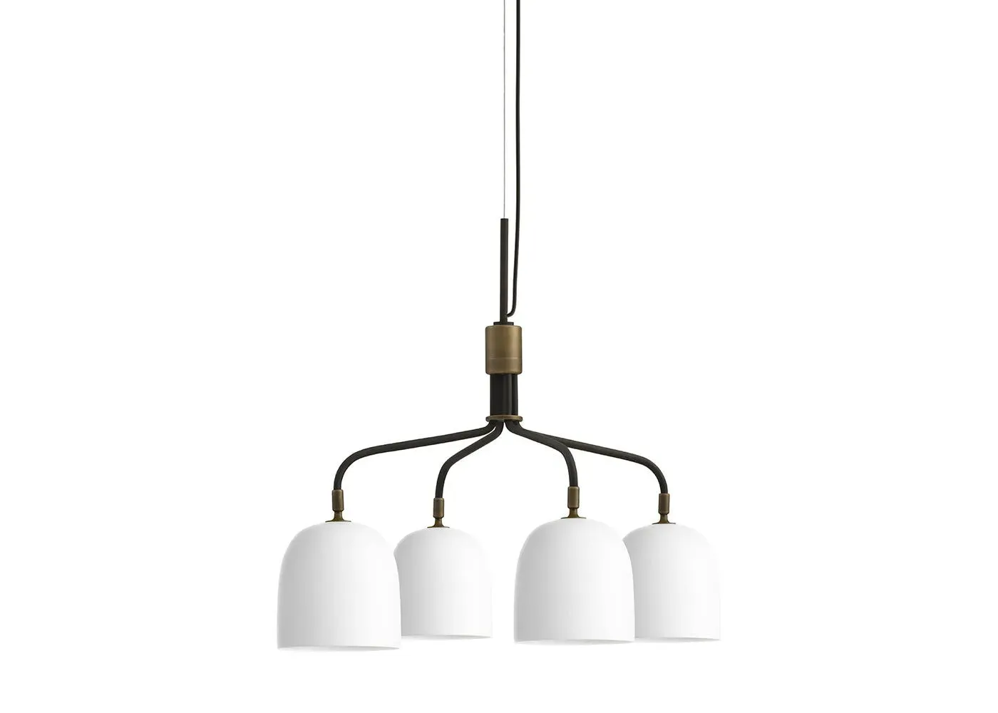 4-Arm Chandelier Short Design - Bone China image